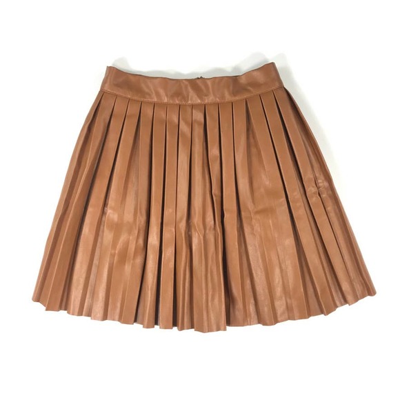 PrettyLittleThing Skirts Pretty Little Thing Sz Camel Faux Leather
